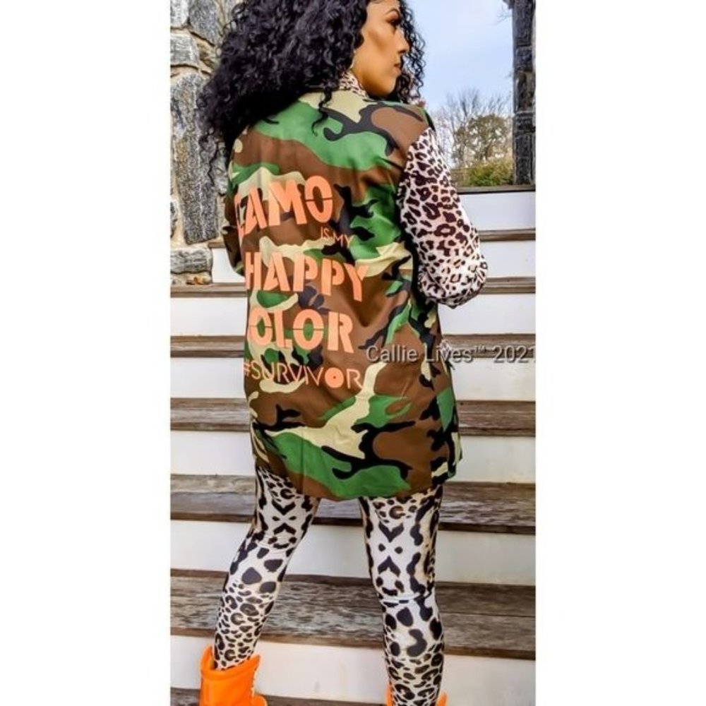 MIZ Camo Happy Color: Camouflage Cheetah Neon Orange Utility BlazeR XL - Picture 7 of 13